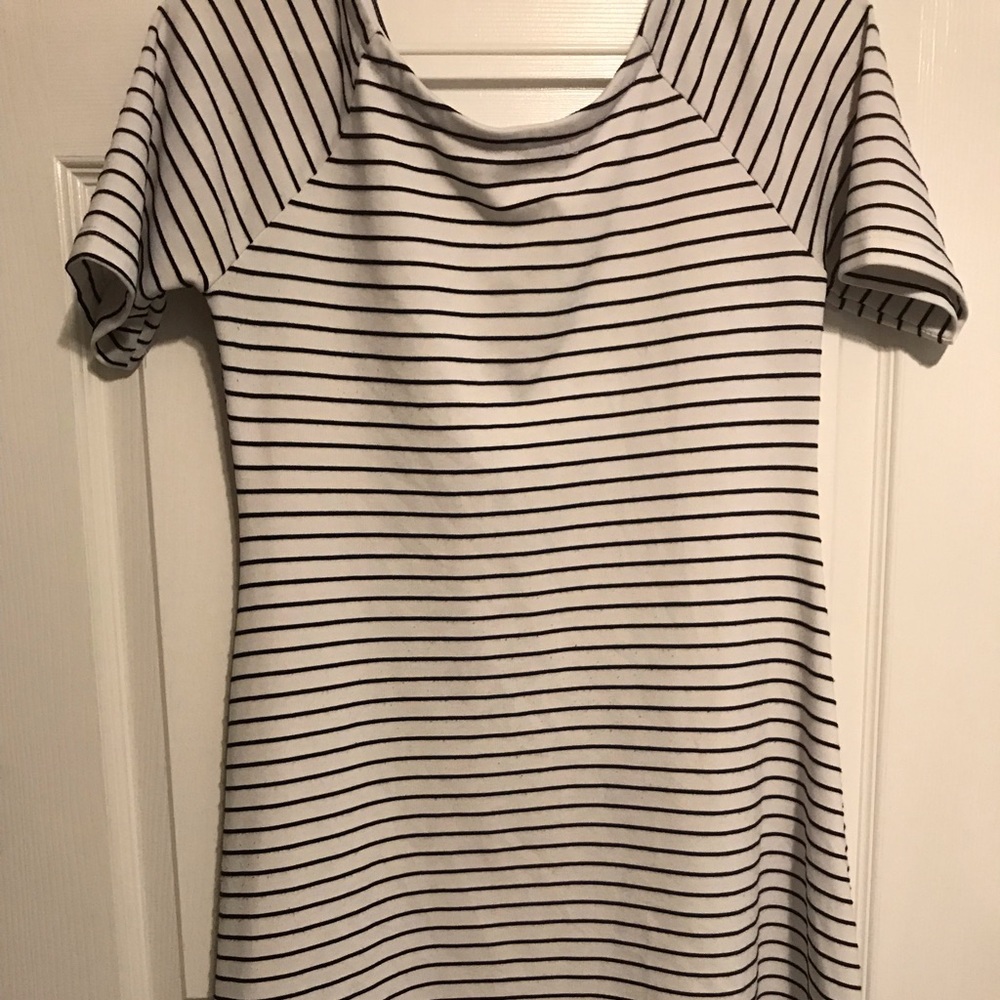 Zara dress. White/navy blue.